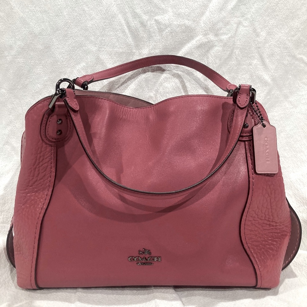 Coach purse in rose pink
